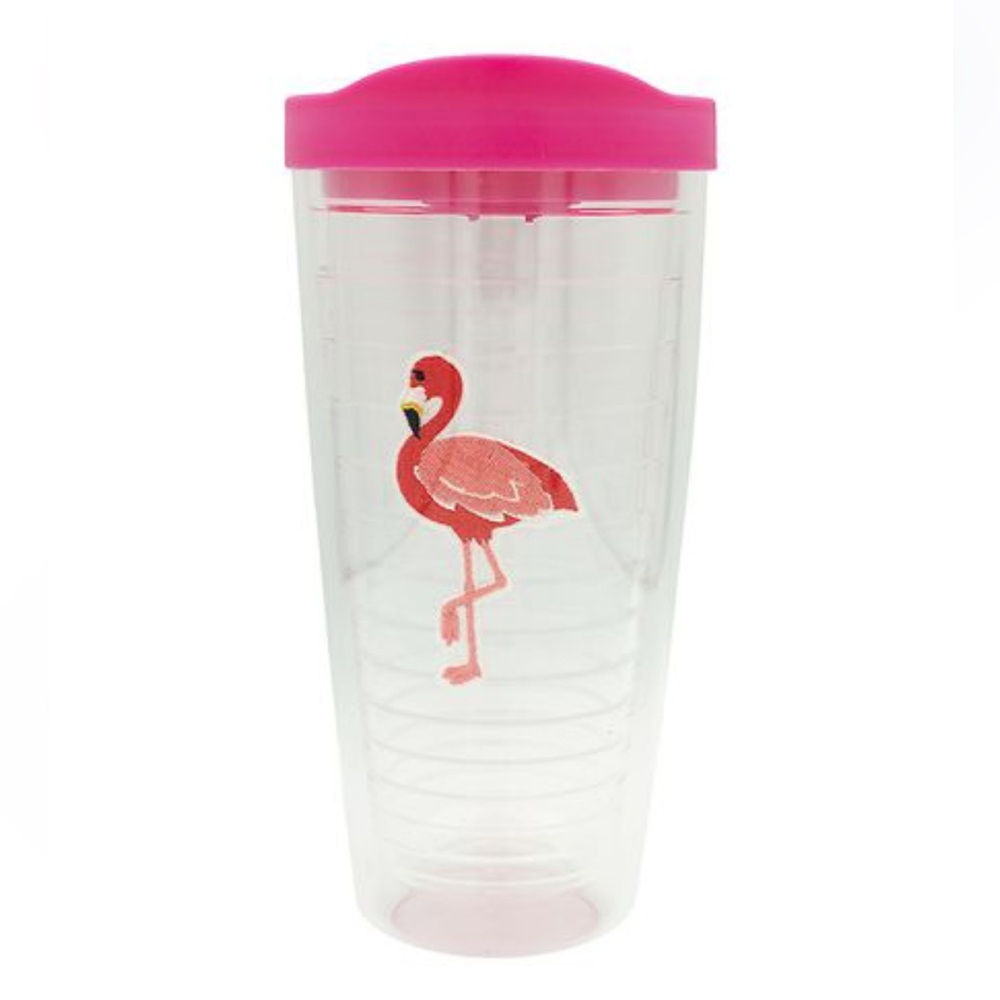 NEW: Flamingo 🦩 Double Walled Tumbler Summer Sip Cup Poolside Beach Iced Coffee